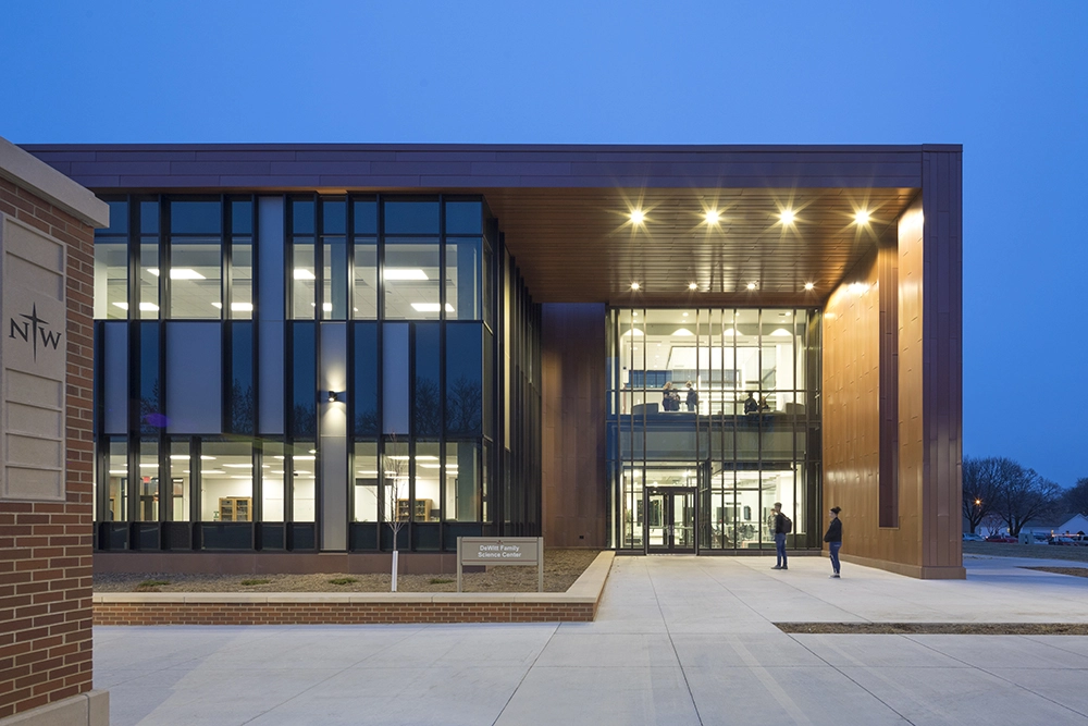 Northwestern College Health Natural Sciences Exterior built by Opus Design Build